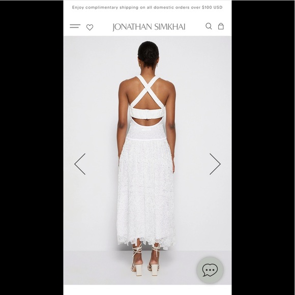 2022 spring Jonathan Simkhai GABRIELLA MIDI Dress - Picture 2 of 8